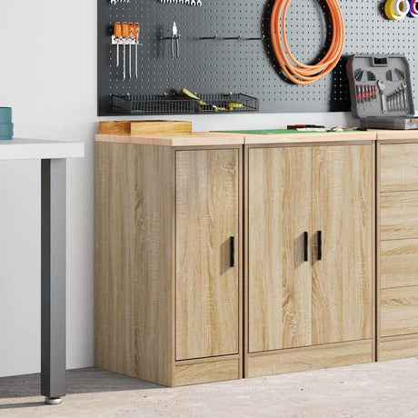 Vidaxl garagekast 30x51x85 cm massief grenenhout sonoma eikenkleurig