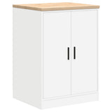 Vidaxl garagekast 60x51x85 cm massief grenenhout wit