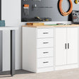 Vidaxl garagekast 40x51x85 cm massief grenenhout wit