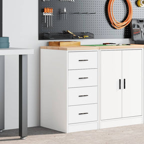 Vidaxl garagekast 40x51x85 cm massief grenenhout wit