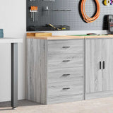 Vidaxl garagekast 60x51x85 cm massief grenenhout grijs sonoma
