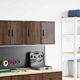 Vidaxl garagewandkasten 2 st spaanplaat bruin eiken