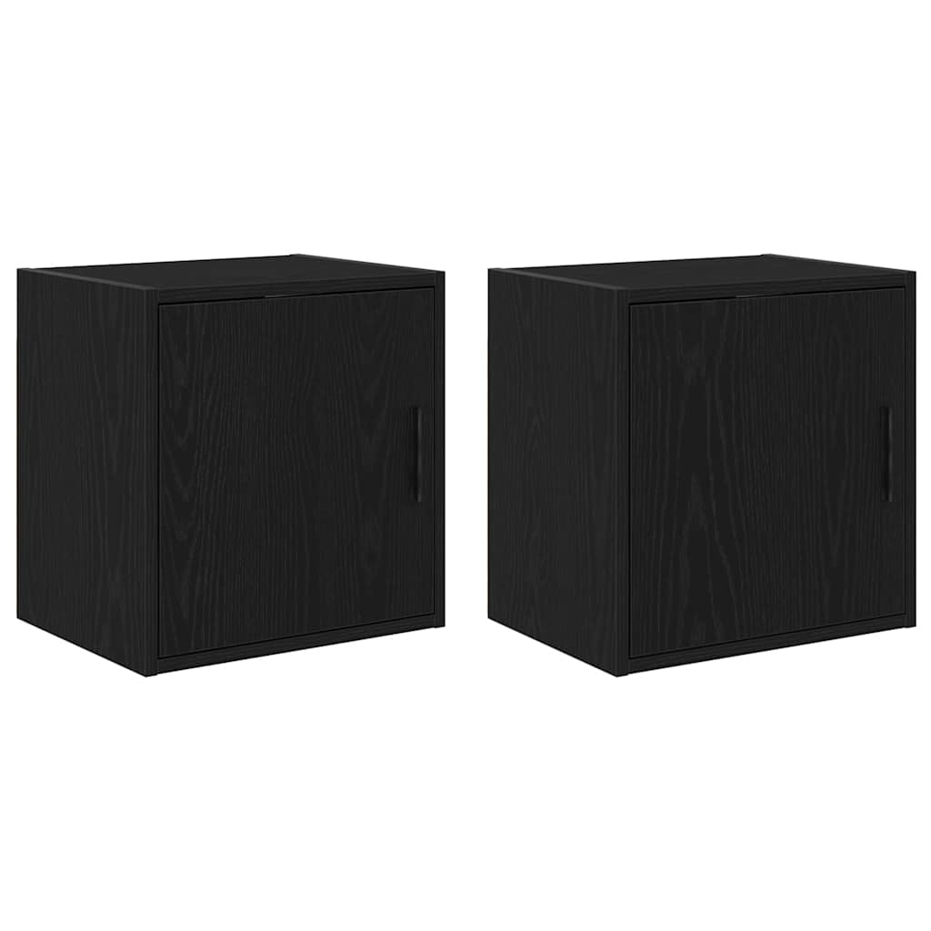 Vidaxl garagewandkasten 2 st spaanplaat zwart