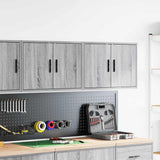 Vidaxl garagewandkasten 2 st spaanplaat sonoma grijs