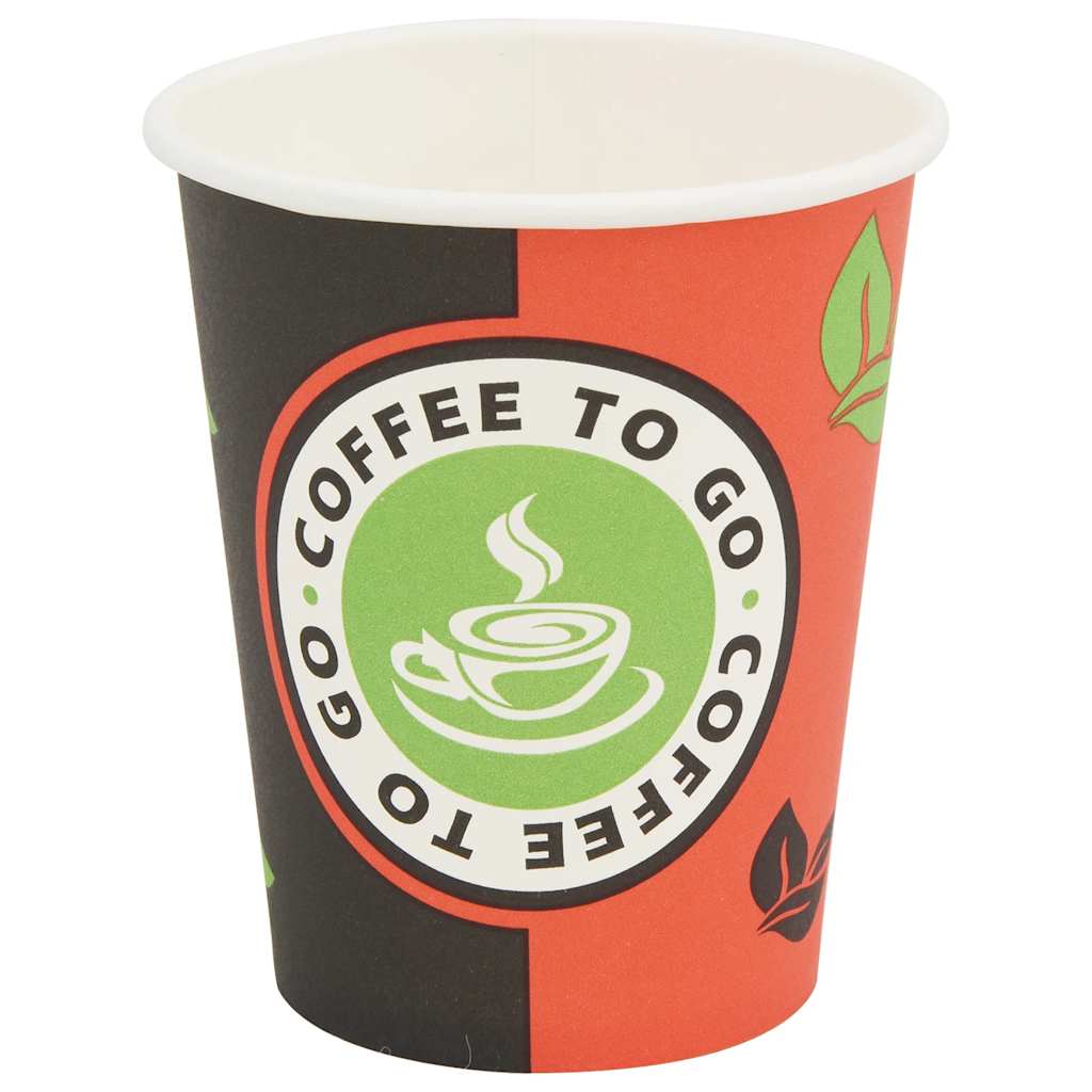 Vidaxl papieren koffiekopjes met deksel 1000 st 8oz 240 ml