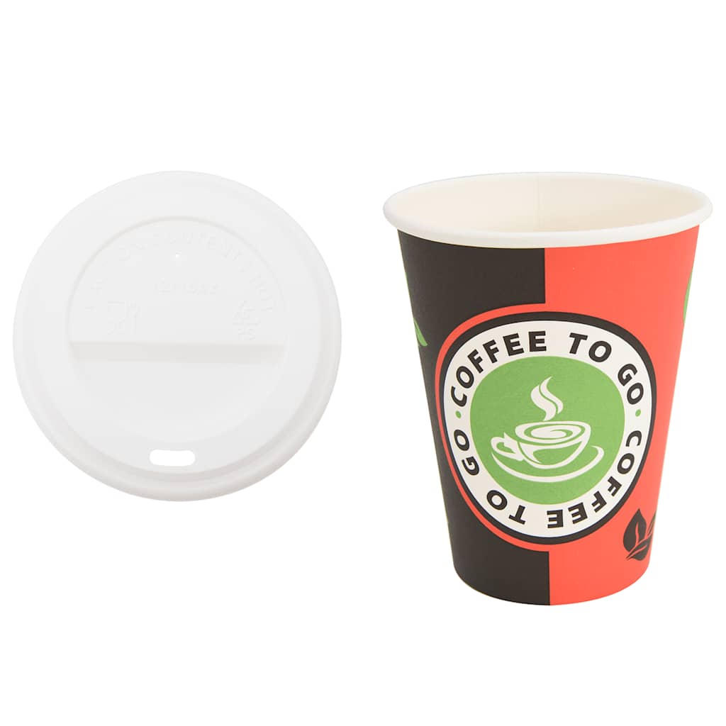 Vidaxl papieren koffiekopjes met deksel 1000 st 4oz 100 ml