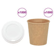 Vidaxl papieren koffiekopjes met deksel 1000 st 4oz 100 ml