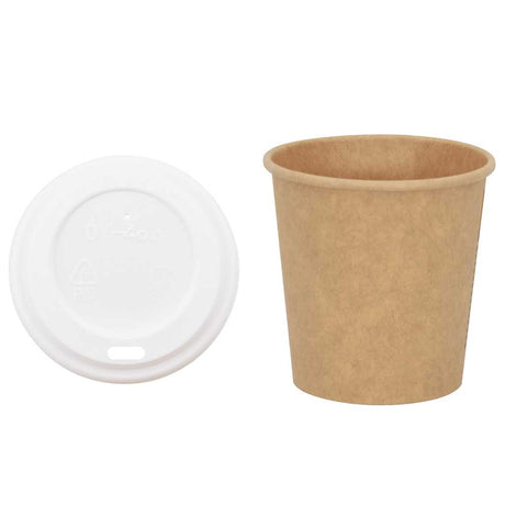 Vidaxl papieren koffiekopjes met deksel 1000 st 4oz 100 ml