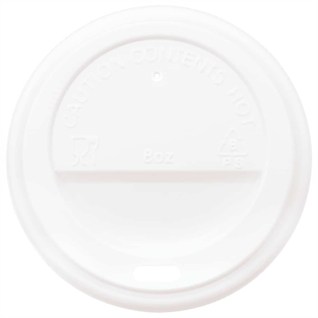 Vidaxl papieren koffiekopjes met deksel 1000 st 8oz 200 ml