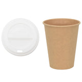 Vidaxl papieren koffiekopjes met deksel 1000 st 12oz 300 ml