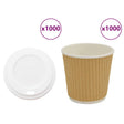 Vidaxl papieren koffiekopjes met deksel 1000 st 4oz 100 ml