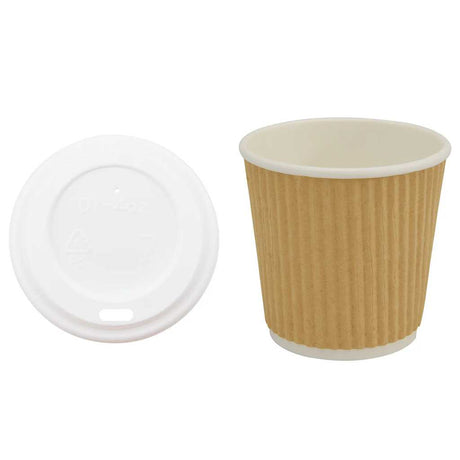 Vidaxl papieren koffiekopjes met deksel 1000 st 4oz 100 ml