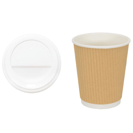 Vidaxl papieren koffiekopjes met deksel 1000 st 8oz 200 ml