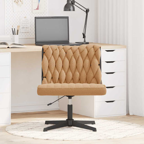 Vidaxl bureaustoel beige wolachtige stof