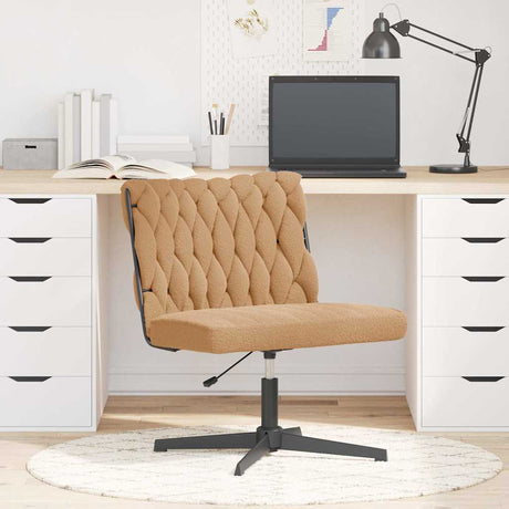 Vidaxl bureaustoel beige wolachtige stof