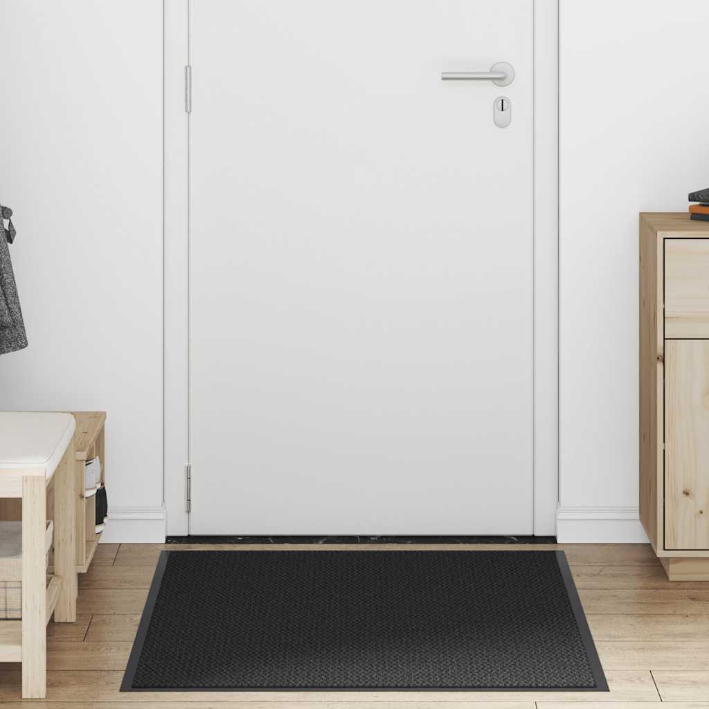 Vidaxl deurmat 90x150 cm zwart