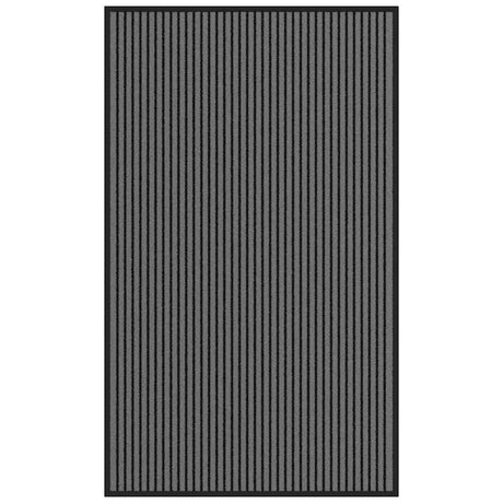 Vidaxl deurmat 90x150 cm gestreept 90x150 cm zwart en grijs