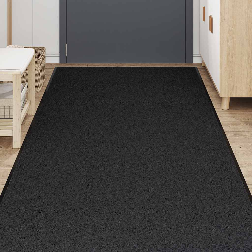Vidaxl deurmat 115x400 cm zwart