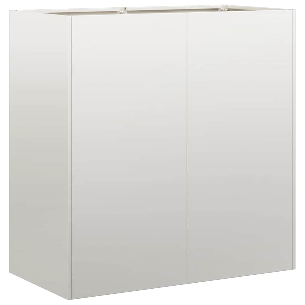 Vidaxl plantenbak 80x40x80 cm roestvrij staal