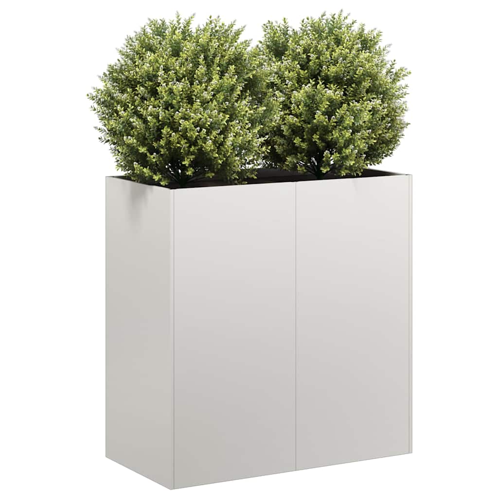Vidaxl plantenbak 80x40x80 cm roestvrij staal