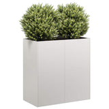 Vidaxl plantenbak 80x40x80 cm roestvrij staal
