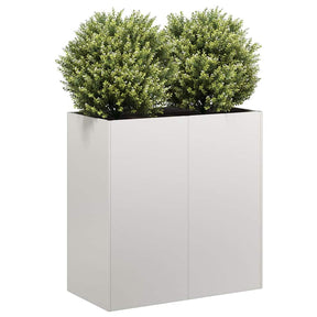 Vidaxl plantenbak 80x40x80 cm roestvrij staal