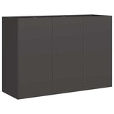 Vidaxl plantenbak 120x40x80 cm koudgewalst staal zwart