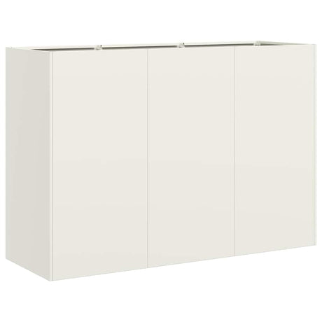 Vidaxl plantenbak 120x40x80 cm koudgewalst staal wit