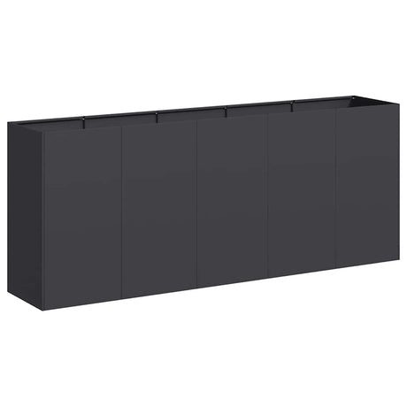 Vidaxl plantenbak 200x40x80 cm koudgewalst staal zwart