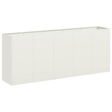 Vidaxl plantenbak 200x40x80 cm koudgewalst staal wit
