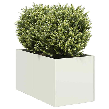Vidaxl plantenbak 40x80x40 cm koudgewalst staal wit
