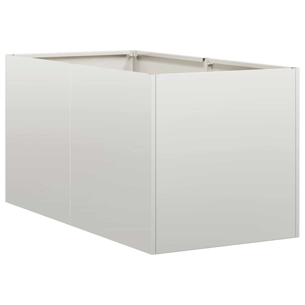 Vidaxl plantenbak 40x80x40 cm roestvrij staal
