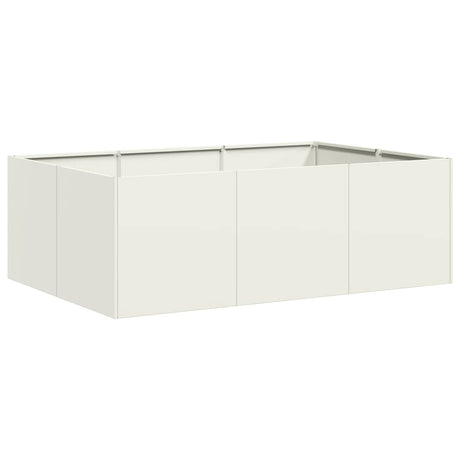 Vidaxl plantenbak 120x80x40 cm staal wit