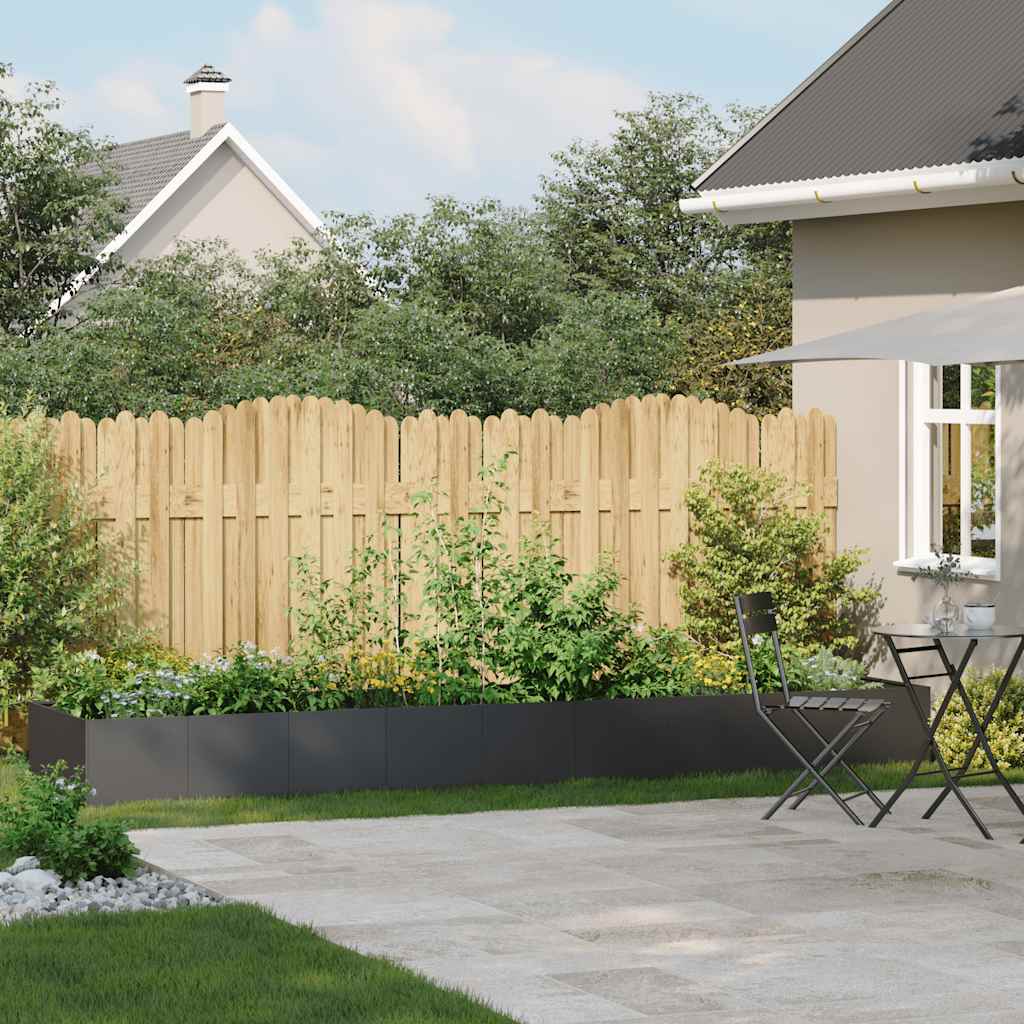 Vidaxl plantenbak 360x80x40 cm staal zwart