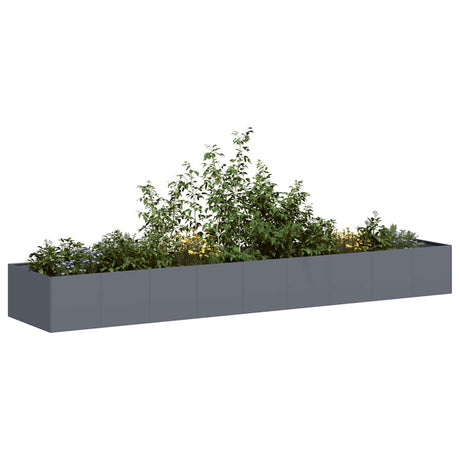 Vidaxl plantenbak 360x80x40 cm staal antracietkleurig