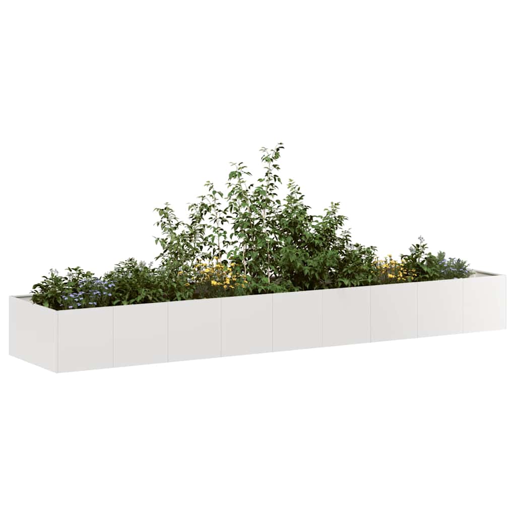 Vidaxl plantenbak 360x80x40 cm roestvrij staal