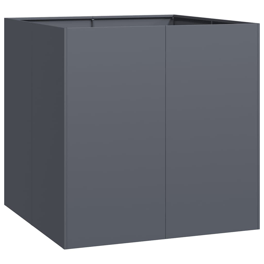 Vidaxl plantenbak 80x80x80 cm staal antracietkleurig