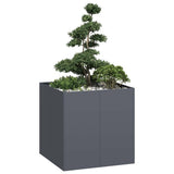 Vidaxl plantenbak 80x80x80 cm staal antracietkleurig