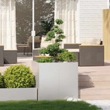 Vidaxl plantenbak 80x80x80 cm roestvrij staal