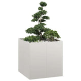 Vidaxl plantenbak 80x80x80 cm roestvrij staal