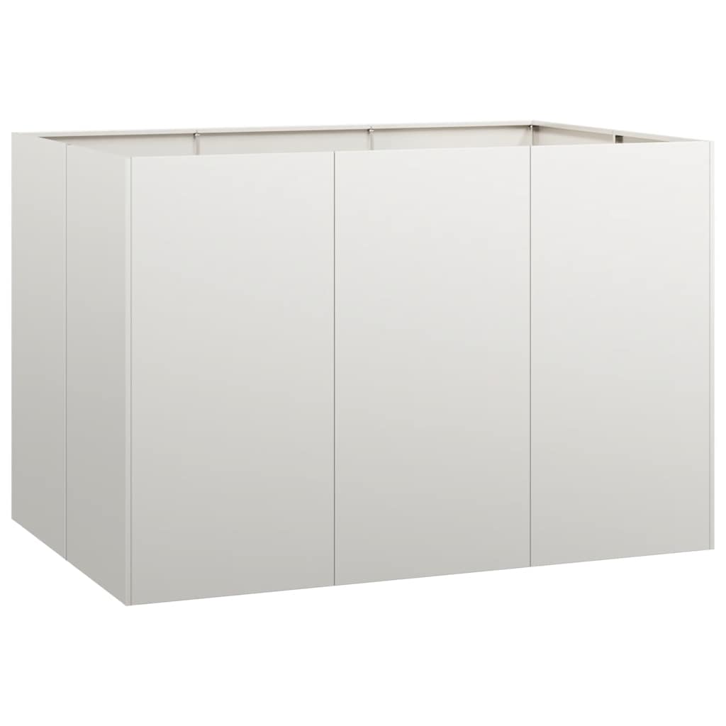 Vidaxl plantenbak 120x80x80 cm roestvrij staal