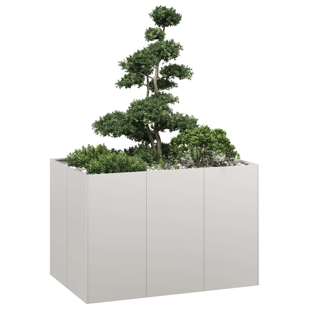 Vidaxl plantenbak 120x80x80 cm roestvrij staal