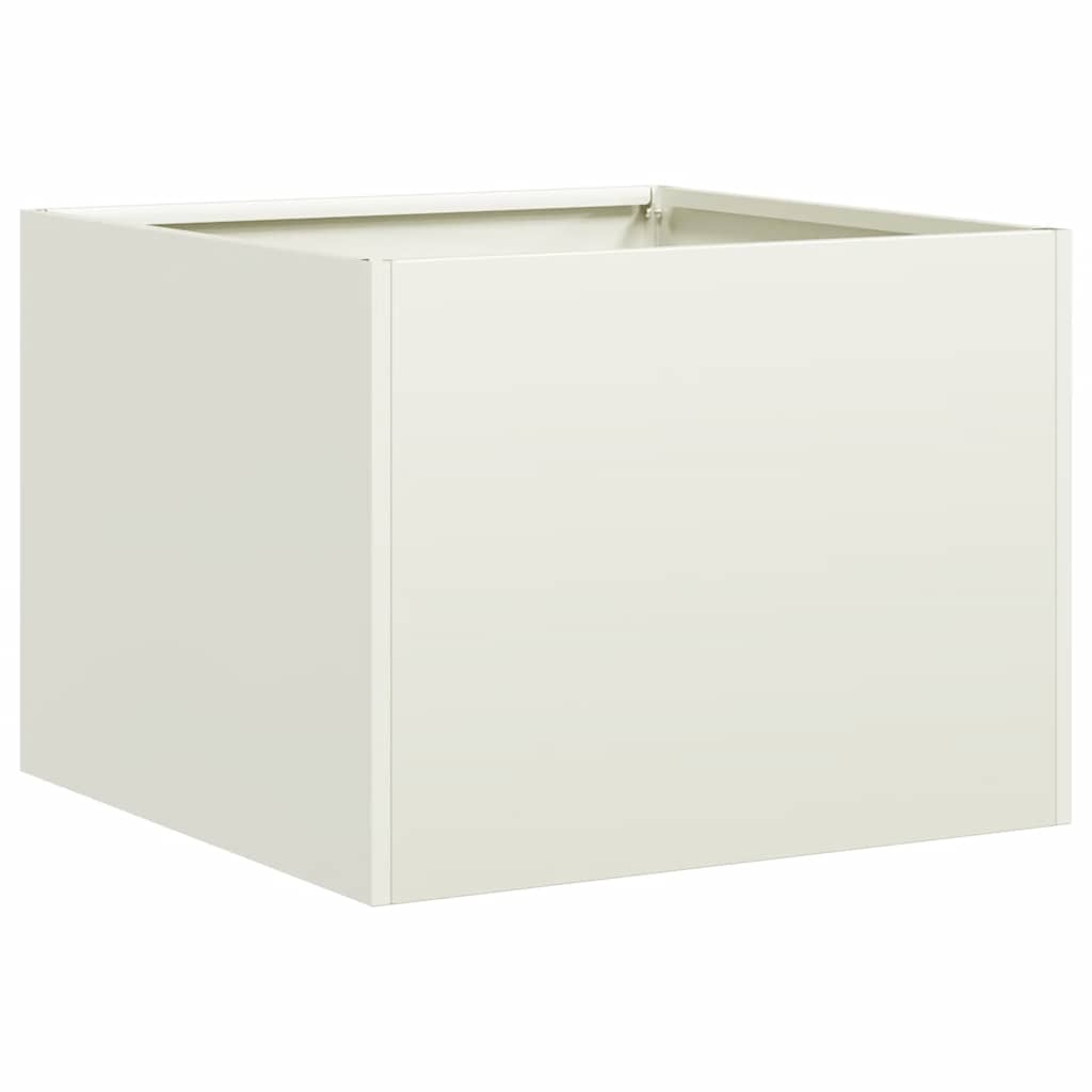 Vidaxl plantenbak 40x40x30 cm staal wit