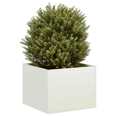 Vidaxl plantenbak 40x40x30 cm staal wit