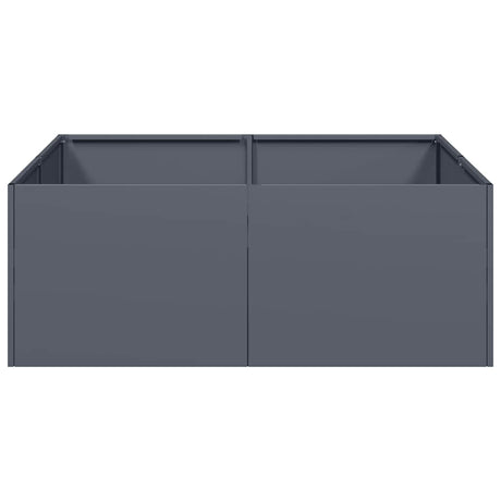 Vidaxl plantenbak 80x80x30 cm staal antracietkleurig