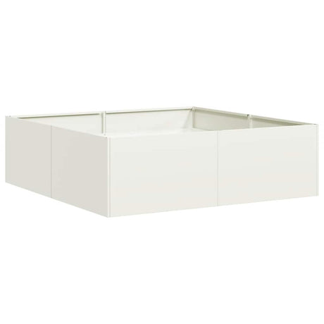 Vidaxl plantenbak 100x100x30 cm staal wit