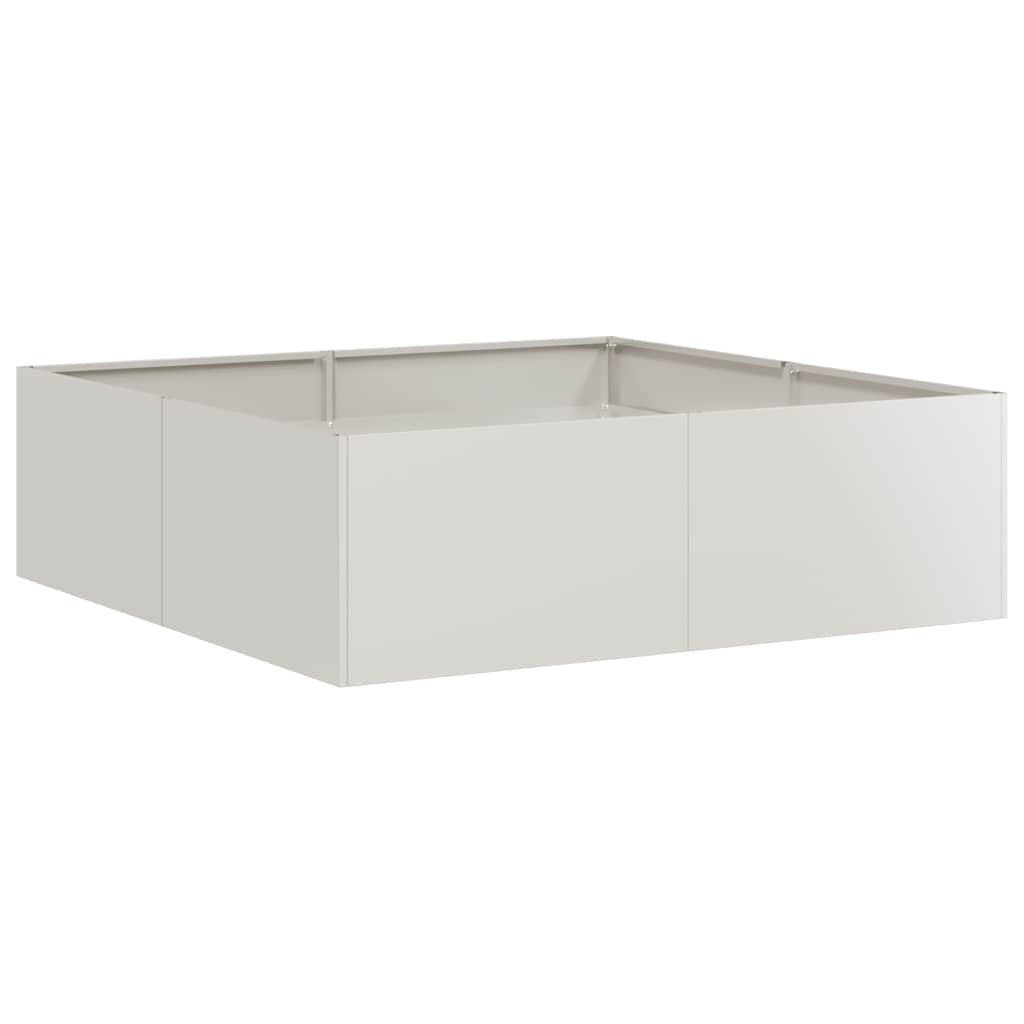 Vidaxl plantenbak 100x100x30 cm roestvrij staal