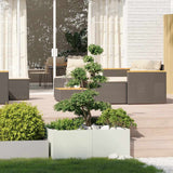Vidaxl plantenbak 100x100x40 cm staal wit