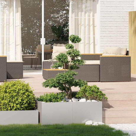 Vidaxl plantenbak 100x100x40 cm roestvrij staal