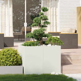Vidaxl plantenbak 100x100x80 cm staal wit
